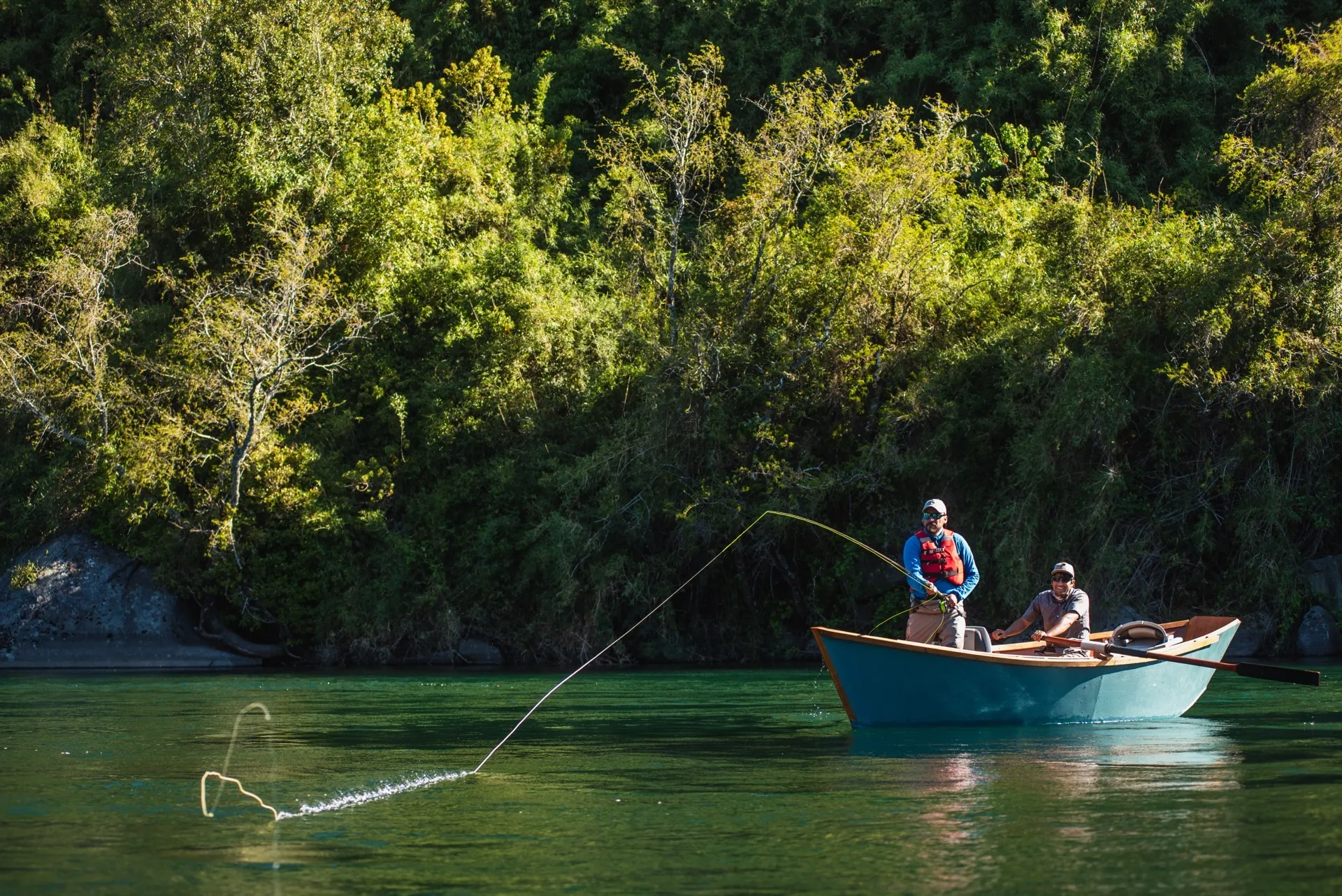 Pesca con Mosca en Río Calcurrupe